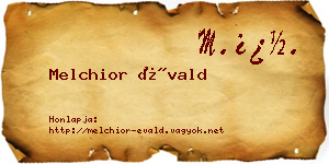 Melchior Évald névjegykártya
